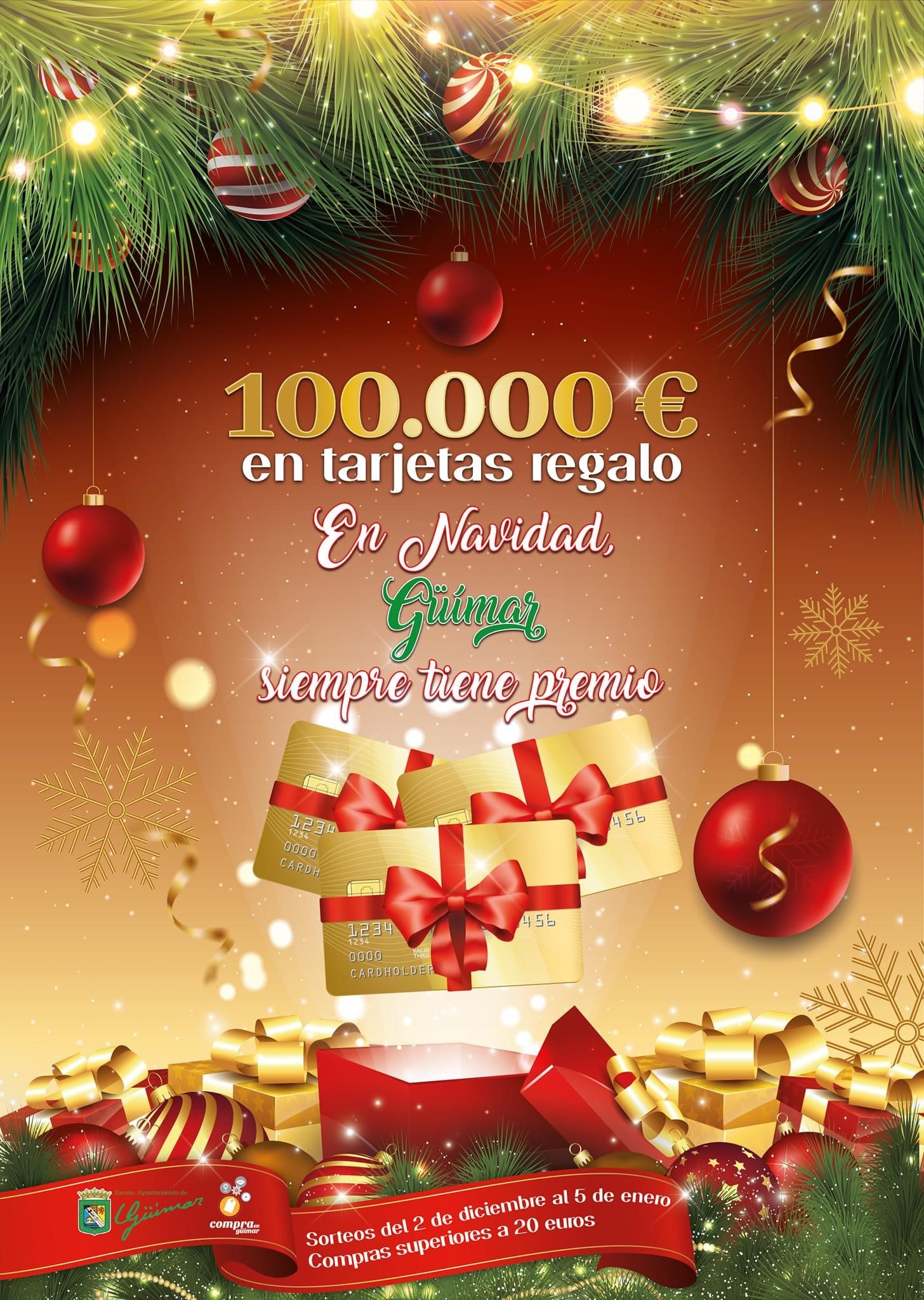 Cartel campaña de navidad comercio en guimar