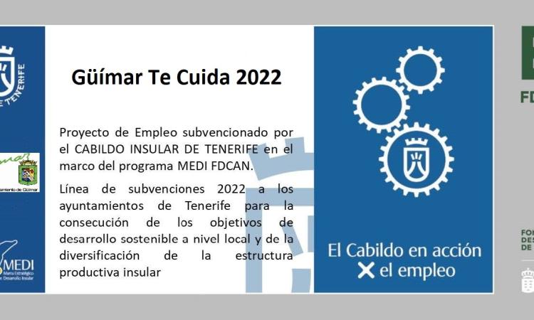 ANUNCIO APROBACIÓN BASES SELECCIÓN PROYECTO GÜÍMAR TE CUIDA 2022