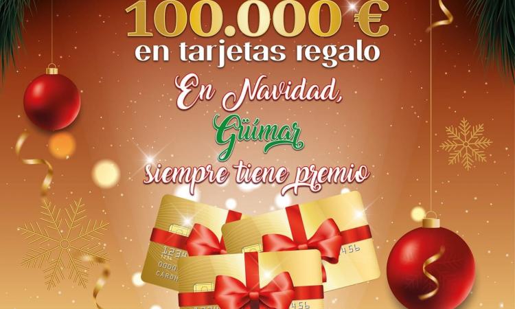 Cartel campaña de navidad comercio en guimar