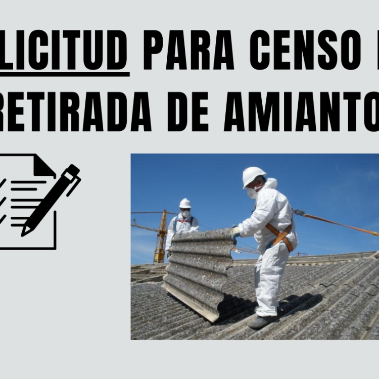 Solicitud para inscribirse en el censo municipal para la retirada de elementos con amianto en viviendas.