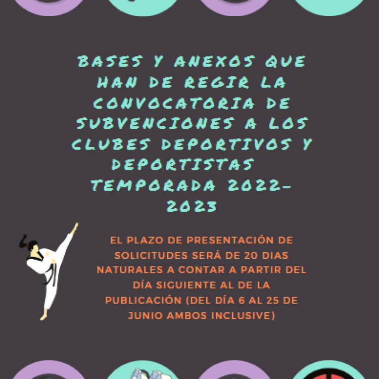 Bases Subvenciones para deportistas y clubes