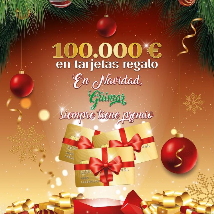 Cartel campaña de navidad comercio en guimar