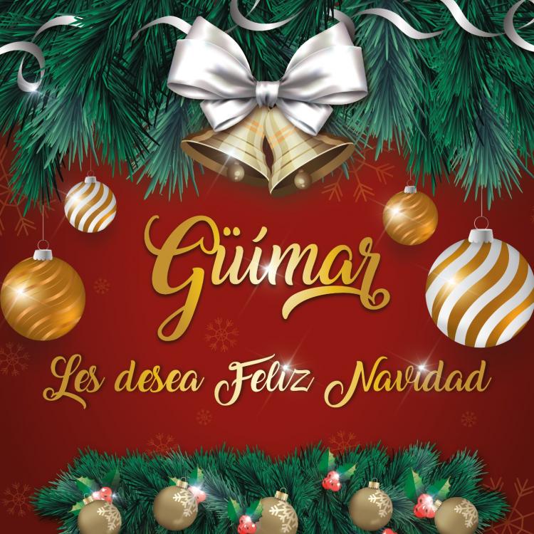 Cartel campaña de navidad comercio en guimar